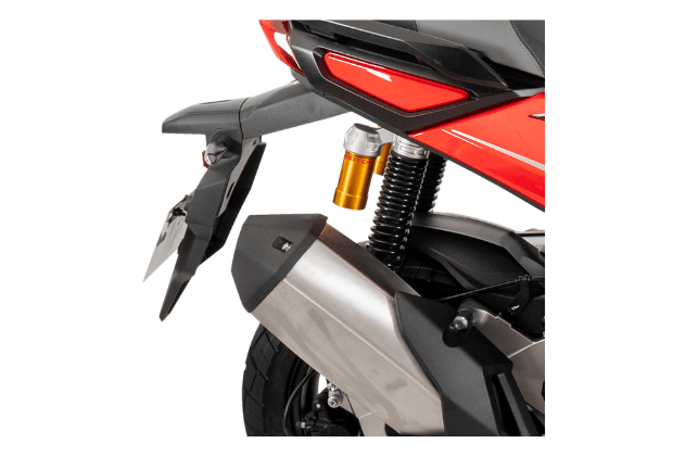 Motocicleta marca QJ modelo ATR150cc color rojo amortiguador