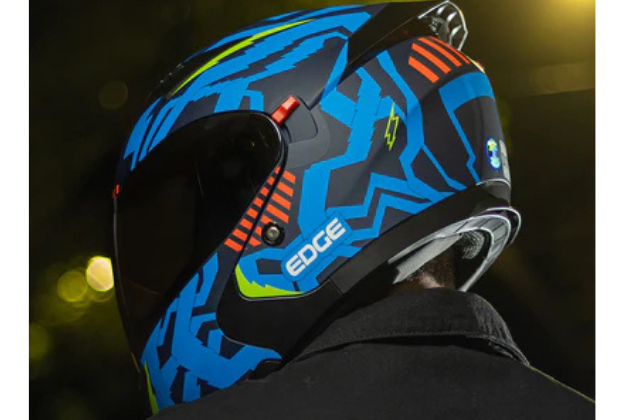 Casco Abatible Edge Pilot Strike Certificado Dot - Azul Mate