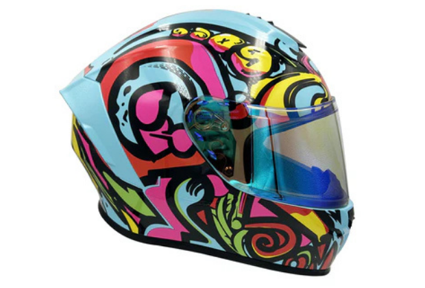 Casco Integral Frankie Graffiti Azul