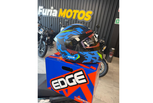 Casco Abatible Edge Pilot Strike Certificado Dot - Azul Mate