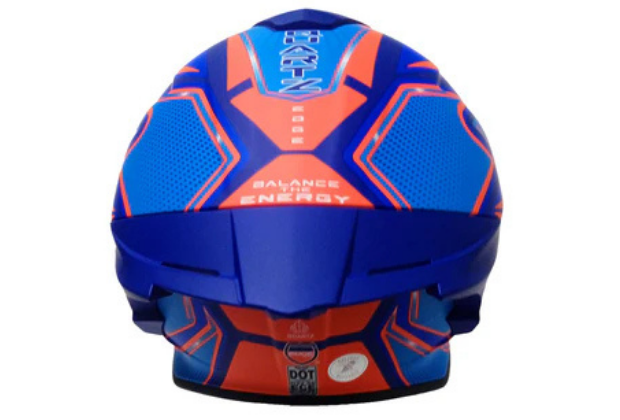 Casco Moto QUARTZ - SHANGHAI AZUL CON ROJO MATE