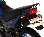 Motocicleta marca Treck modelo Matt 150cc color azul lus trasera