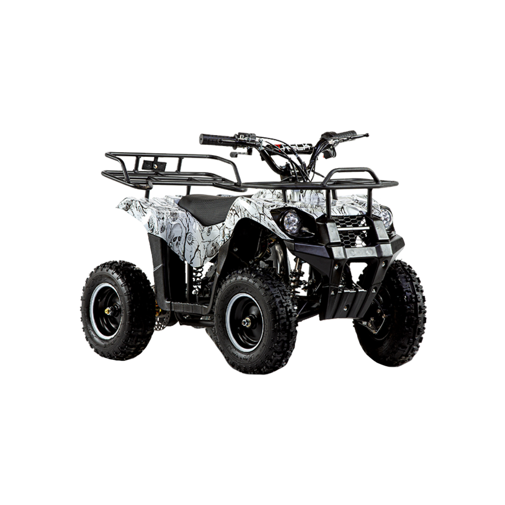 Motocicleta marca Treck modelo escala 50cc color blanco lateral